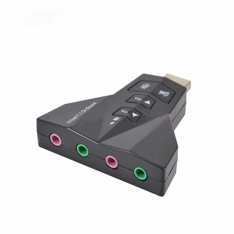 Внешний 7 1 канальный USB 2 0 3D Звуковая карта аудио ноутбук ПК для Macbook адаптер 3 5 мм