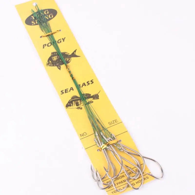 Строка крюк Fishinghook с зазубринами углеродистая стальной проволочный 5 см * 2 Фидер