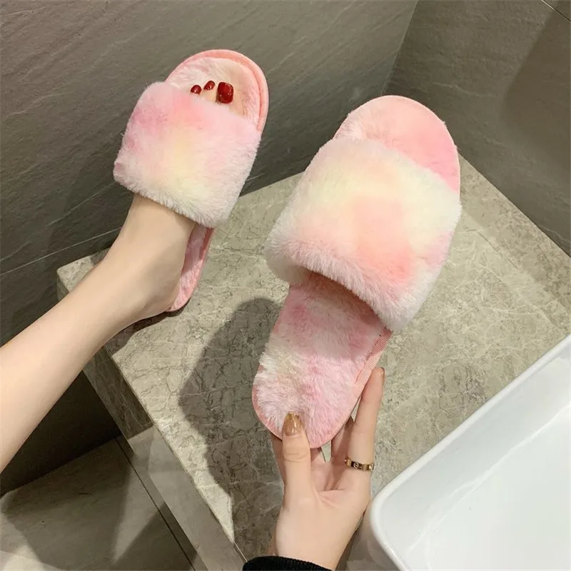 

Women's Cozy Fuzzy Home Slippers Memory Foam House Outdoor Indoor Grid Winter Warm Plush Bedroom Shoes Skin-Friendly High Qualit