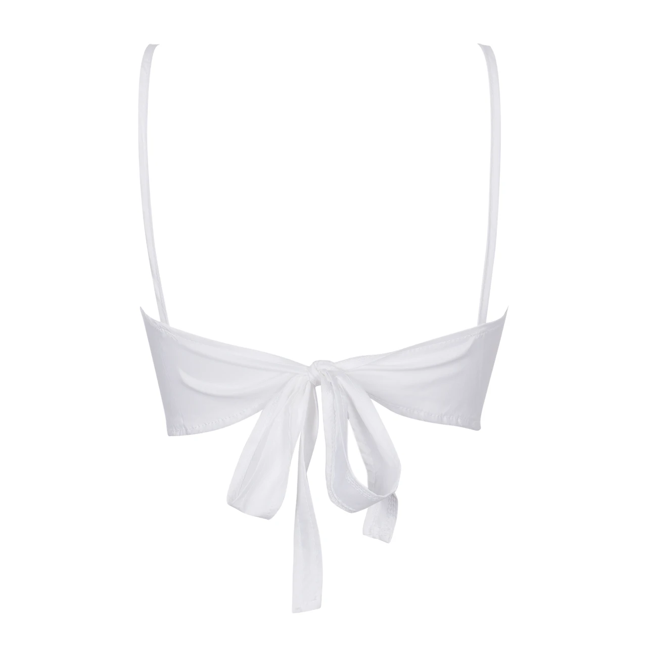 Летняя женская майка без рукавов сексуальная с бантом на спине укороченный топ