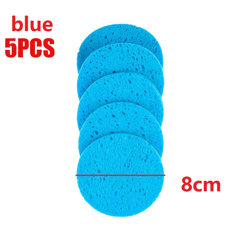 8CM 5PCS 1/4/5/8/12 шт./компл. Портативный многоразовые бамбуковые волокна моющиеся патронов колодки средство для снятия макияжа с ватными тампонами Очищающая Подушечка Для лица инструмент - Цвет: 8CM 5PCS