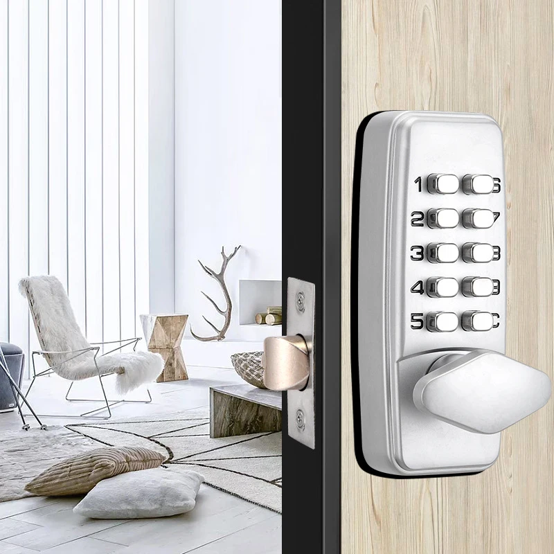 

Zinc Alloy Miniature Mechanical Combination Lock Numberal Deadbolt Door Digital Lock Keyless Password Non-Power Anti-rust Lock