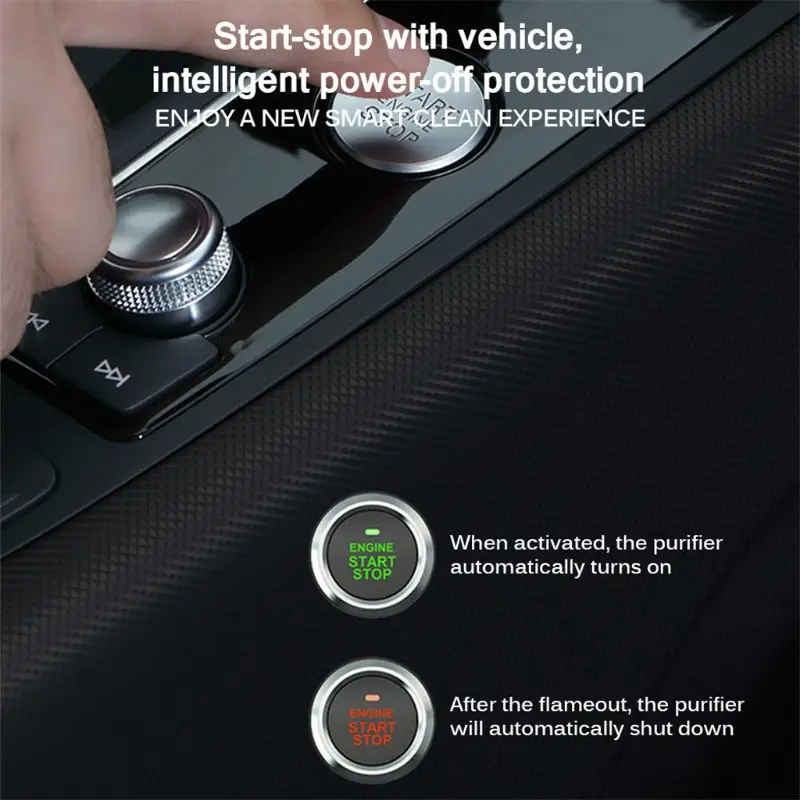 

Car Air Cleaner With Hepa Filter Ionic Purifiers USB Charging Car air Purifier