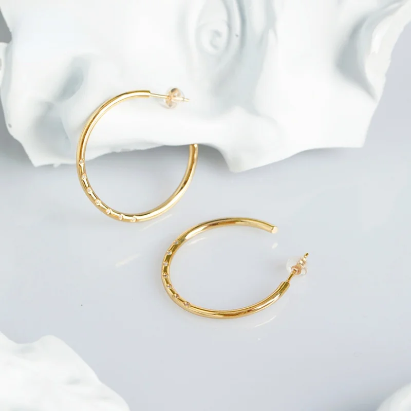 

Ymh Original Design 925 Sterling Silver Big Circle Earrings Female 2021 New Popular Online Popular Korean Temperament Advanced