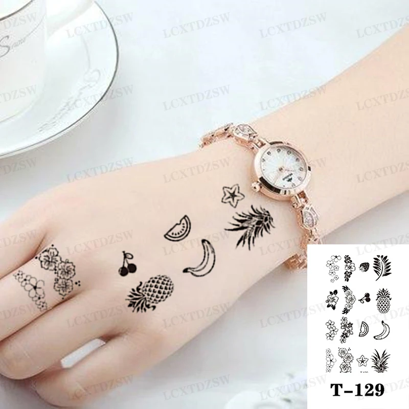 Jewelry Temporary Tattoos Waterproof Stickers For Women Body Art Painting Arm Tattoo Sticker Realistic Fake Rose Tattoo Sleeves