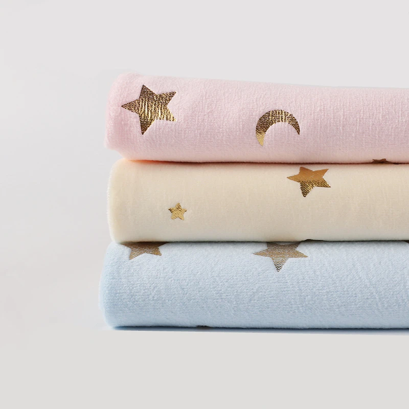 

Двухслойное 3D одеяло в горошек с золотыми бронзовыми звездами и лунами, стеганое одеяло для малышей, сказочное постельное белье для новорож...