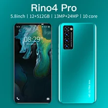 Versão global de rino4 pro 5.8 polegada 5g smartphone 12gb + 512gb 4800mah mtk6889 impressão digital facial desbloqueio duplo cartão de espera dupla (1)