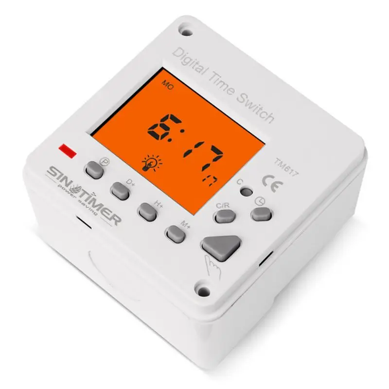 

AC 110V 220V 7 Days Weekly Digital Electronic Timer Large LCD Display Backlight Time Switch