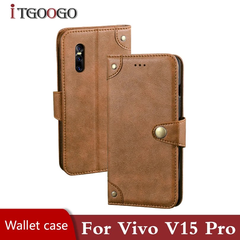 Чехол Кошелек для vivo v15 pro кожаный чехол книжка магнитная Противоударная