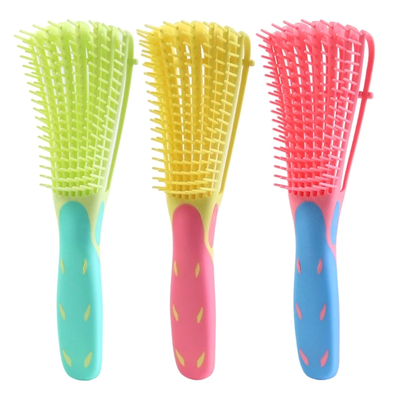 

8 Rows Detangling Brush Detangler Comb for Curly Wavy Wet Dry Thick Long Hair