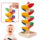 Детские деревянные игрушки сделай сам, сборные блоки с шариком, бегущей трассой, для детей 0-12 месяцев, игрушки Монтессори, развивающая игрушка, подарки для детей