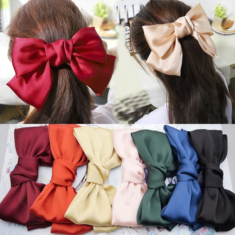 2019 Модная шелковая ткань искусственная повязка для волос женщин заколки