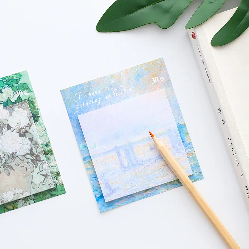Креативные блокноты для заметок знаменитая картина маслом наклейки N times простые
