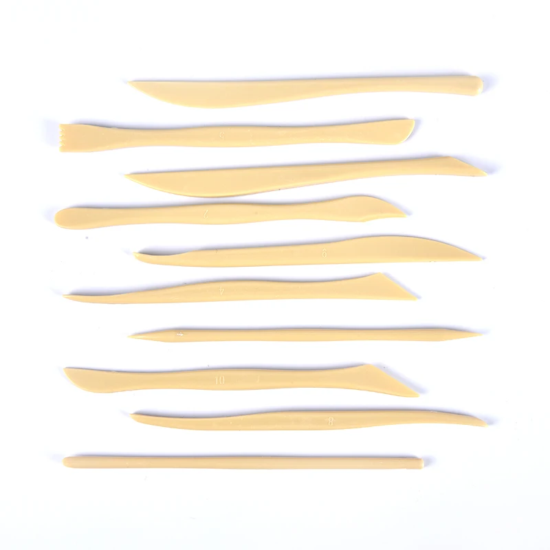 

10Pcs/Set Pottery Clay Sculpting Polymer Modeling Carving Tools DIY Craft Kit 15.8cm
