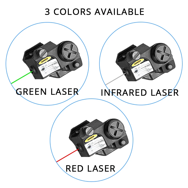 Laserspeed LS-L2 Glock мини красный лазерный прицел для некомпактного пистолета Зеленая лазерная указка ИК лазерный прицел