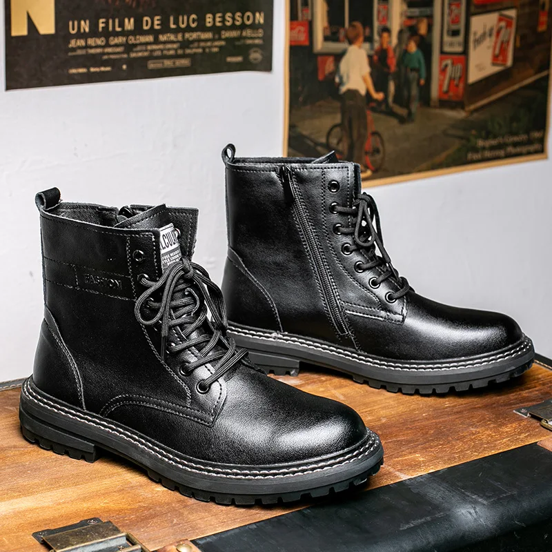 

Мужские ботинки для снега, мужские зимние ботинки для мужчин, удобная обувь, Мужская Уличная обувь, Мужская Рабочая обувь на платформе