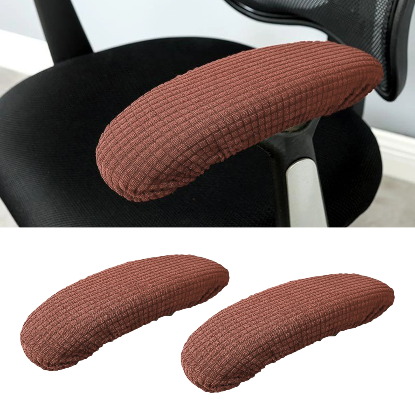

1 Pair Chair Armrest Cover Slipcover Office Computer Home Desk Gaming Chair Elbow Arm Rest Protector 25-33cm Long Armrest Cover