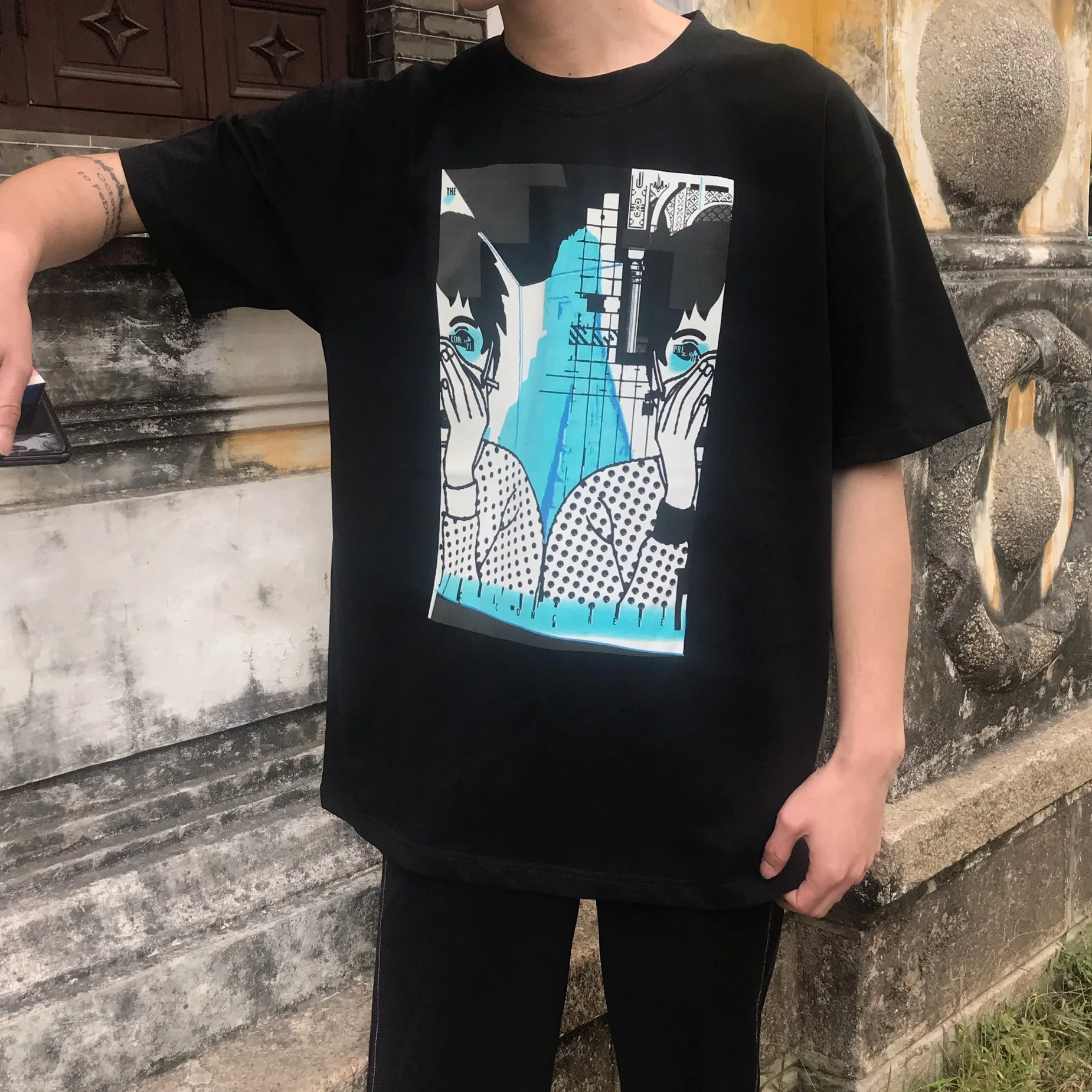 2020 футболка CAVEMPT летние весенние мужские и женские футболки женская с принтом в