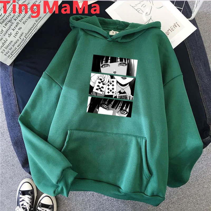 

Kakegurui hoodies women grunge anime Oversized female sweatshirts y2k aesthetic