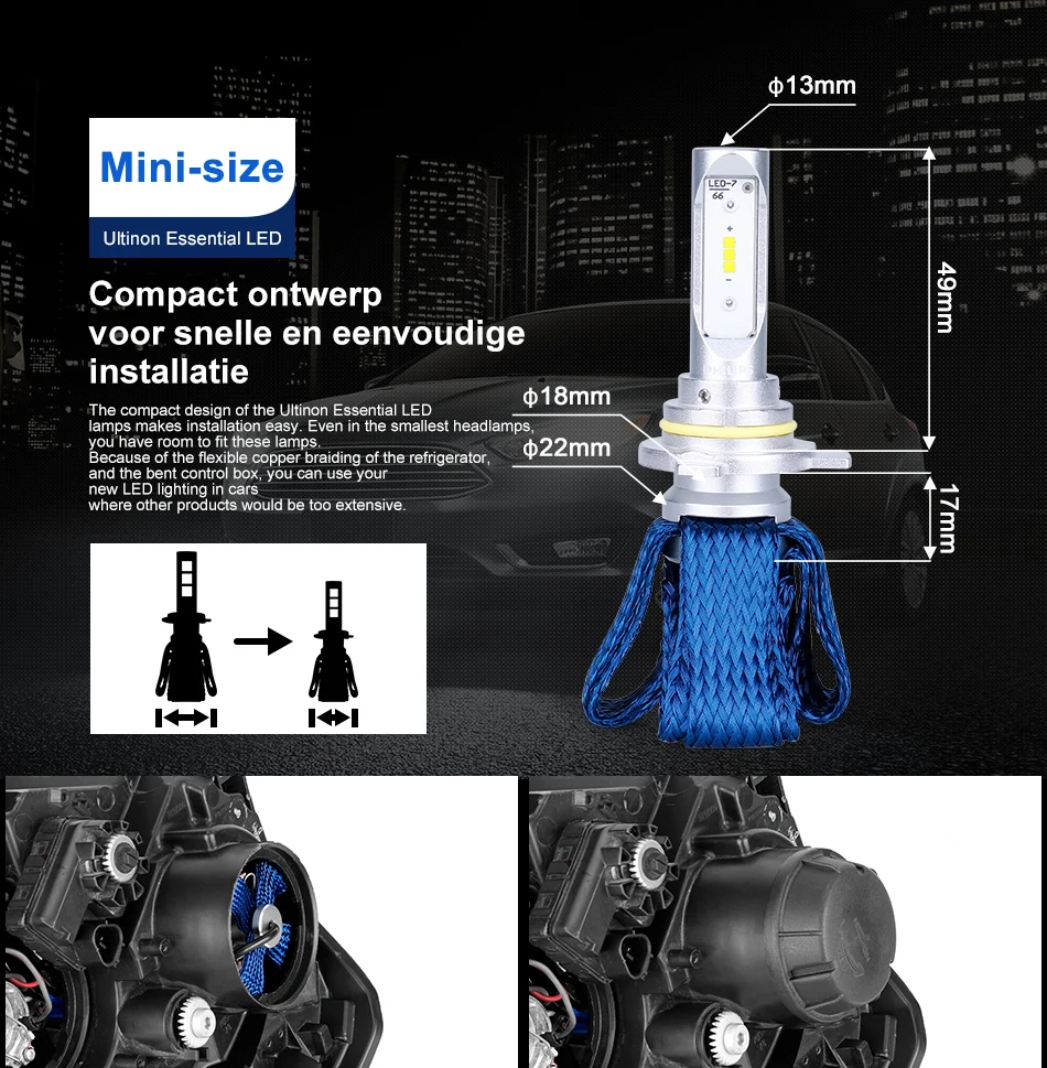 Оригинальные светодиодсветодиодный лампы Philips HB4 HB3 для автомобильных фар 9005 9006