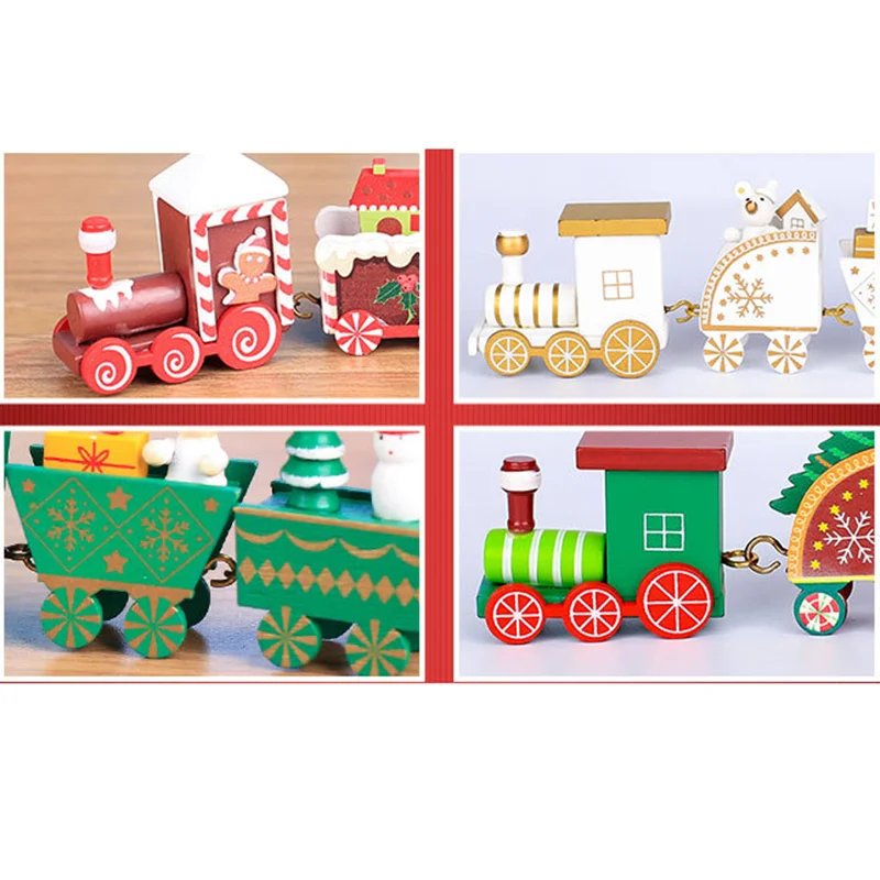 Креативный Рождественский четырехсекционный поезд рождественские Мультяшные