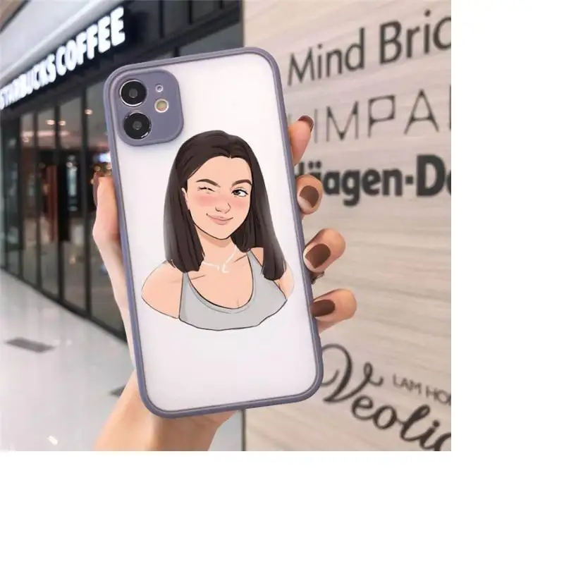 

charli damelio famous star luxury Phone Case cover matte transparent For iphone 7 8 11 12 plus mini x xs xr pro max cover