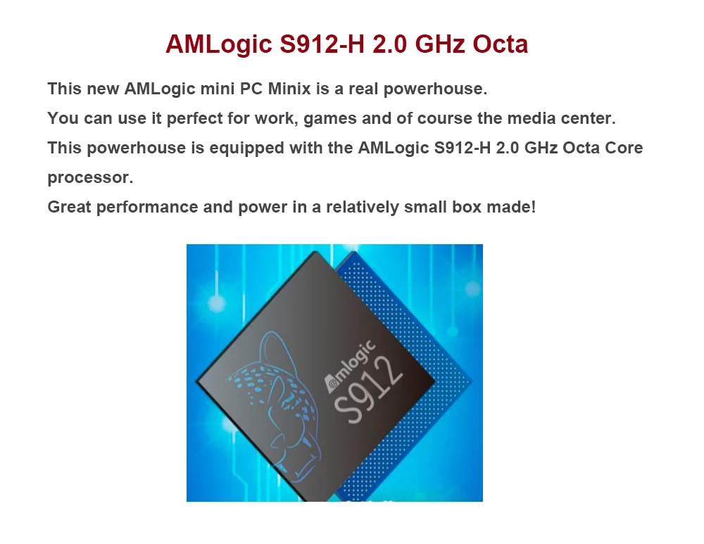 Procaja MINIX NEO U9-H Android 6,0 ТВ приставка Amlogic S912-H Восьмиядерный 2G 4K HDR wifi Смарт ТВ приставка