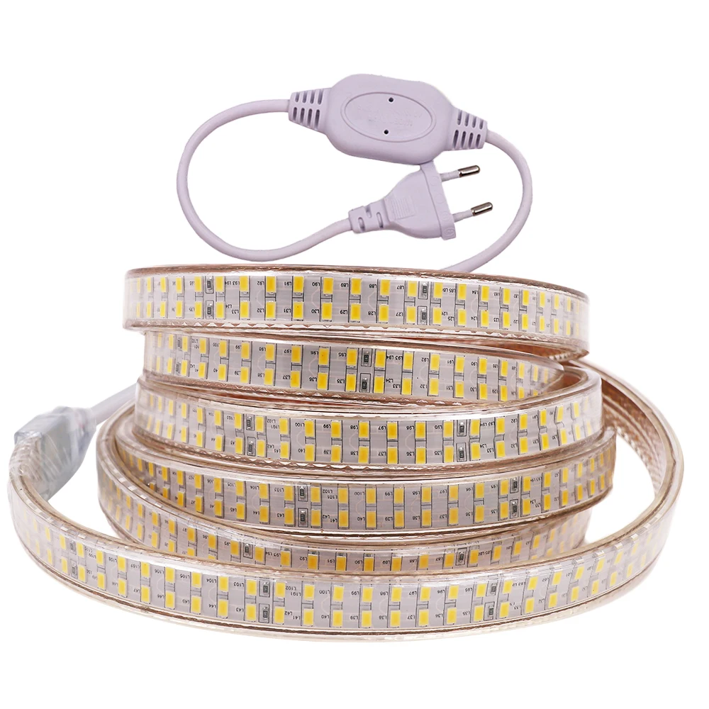 Суперъяркая 240 светодиодсветодиодный s/M СВЕТОДИОДНАЯ лента SMD 5730 220 В гибкая