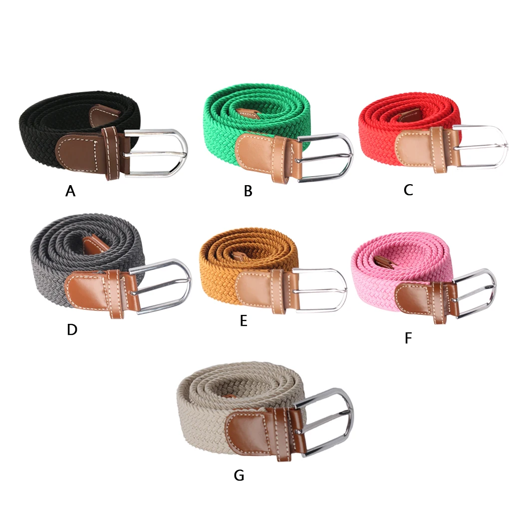 High Quality Elastic Adjustable Waistband Canvas Knitted Buckle Belt Women Anti-allergy for Climbing Hunting Outdoor |