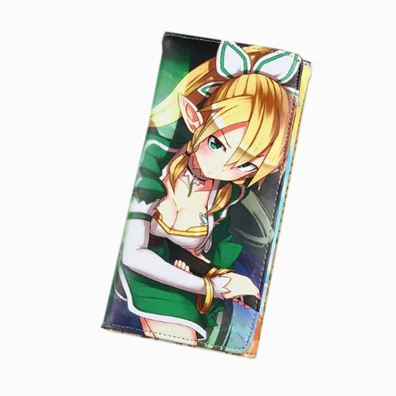 7 видов мультяшный меч искусство онлайн Kirito Asuna Kirigaya Suguha Длинный кошелек из