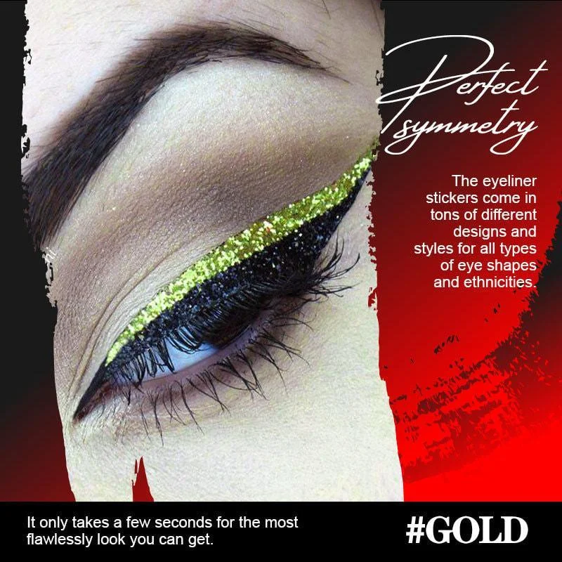 

Reusable Eyeliner Stickers Waterproof Precise Smudgeproof Make Up Kit Potable Fashion Colors