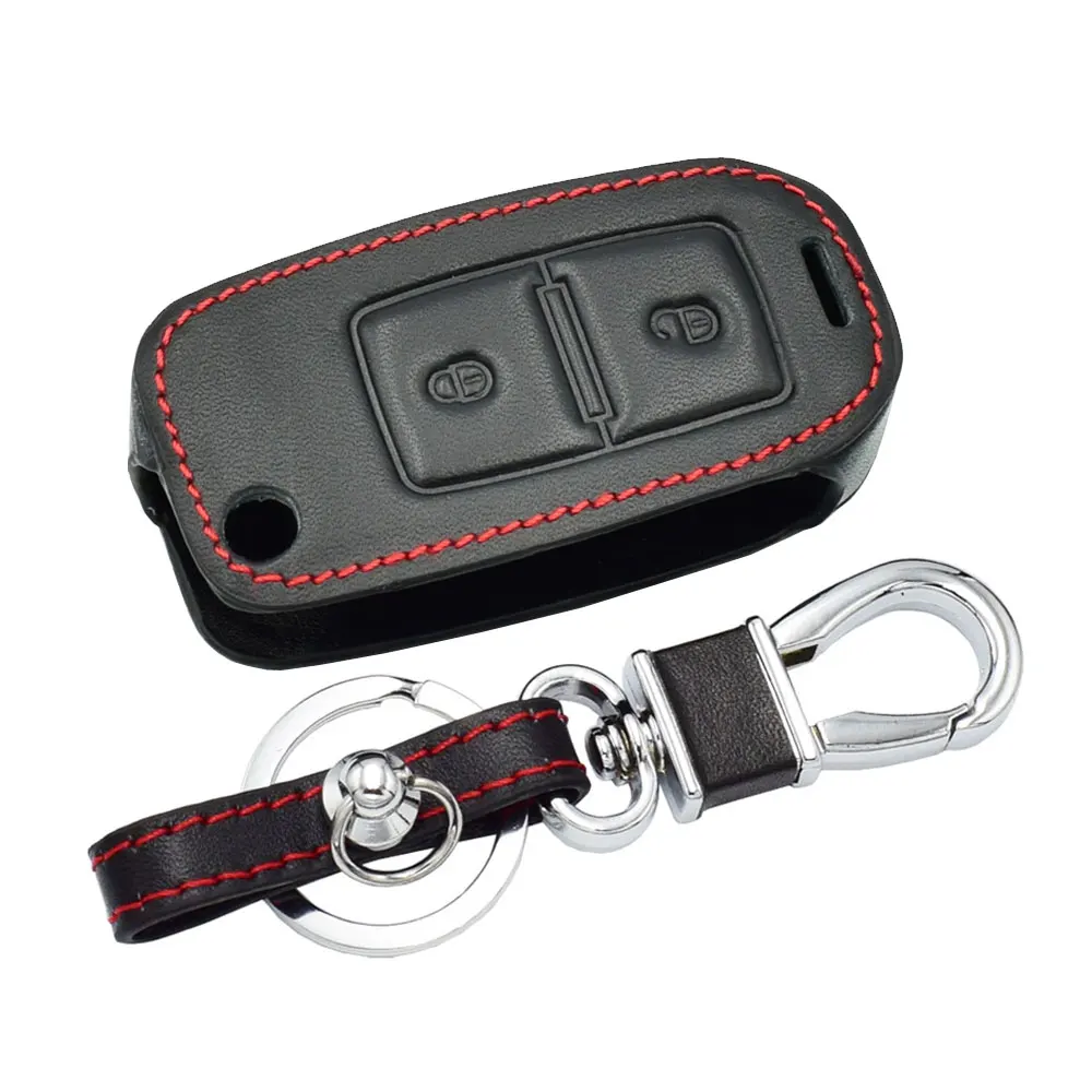

2 кнопки кожаный чехол для ключей для VW Amarok Golf Mk4 Mk5 Citi Crafter Lupo Transporter Seat Altea Alhambra складной пульт дистанционного управления