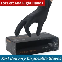 100pcs50pcs disposable gloves black food cleaning restaurant home work protective vinyl nitrile blend gloves latex free safety