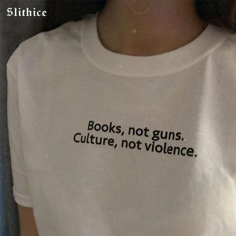 Футболка Slithice Женская в хипстерском стиле рубашка хипстера с надписью не оружие