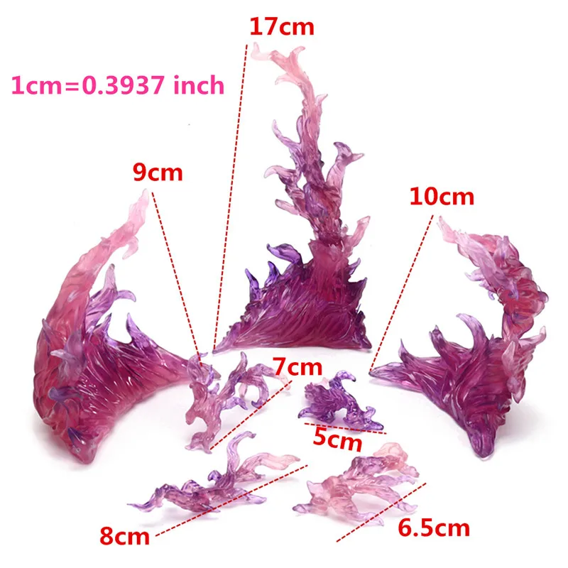 

Kamen Rider Figure Fire Effect Flame Action Figurines Scene Model Accessories 8 Colors for Choice