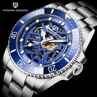 pagani design mens military sport watch cutout automatic mechanical wristwatch waterproof stainless steel luxury mens watch