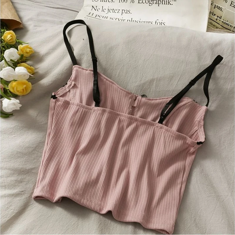 Пикантная популярная эротическая майка Женская винтажная одежда вязаные Croptops