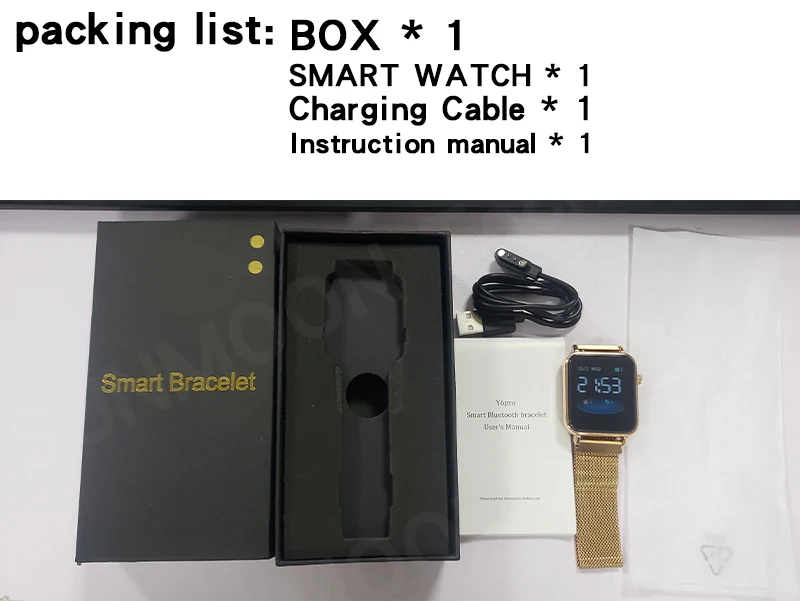 Y6 Pro Смарт-часы IP67 Водонепроницаемый Bluetooth Смарт-часы пульсометр кровяное давление фитнес-трекер для Android IOS PKP69
