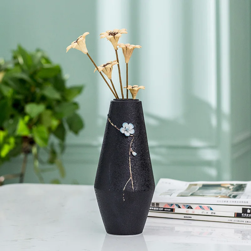 Ручная разминание Глазированная мозаичная керамическая ваза для цветов