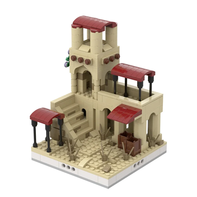 

DIY MOC Desert House Model Architecture Street Scene Building Blocks Bricks Educational Toys For Children Xmas Gifts