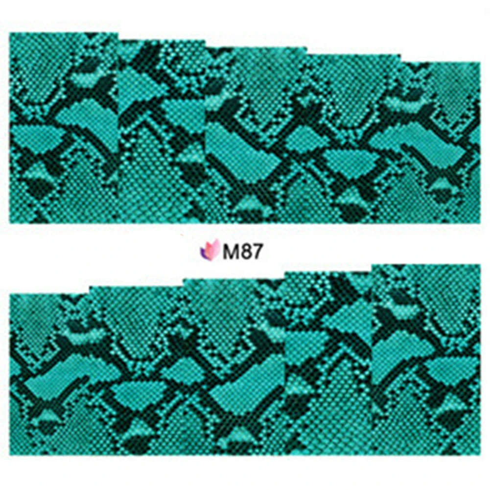 Новинка 2019 уникальные наклейки для ногтей змеиная кожа цвета: черный синий