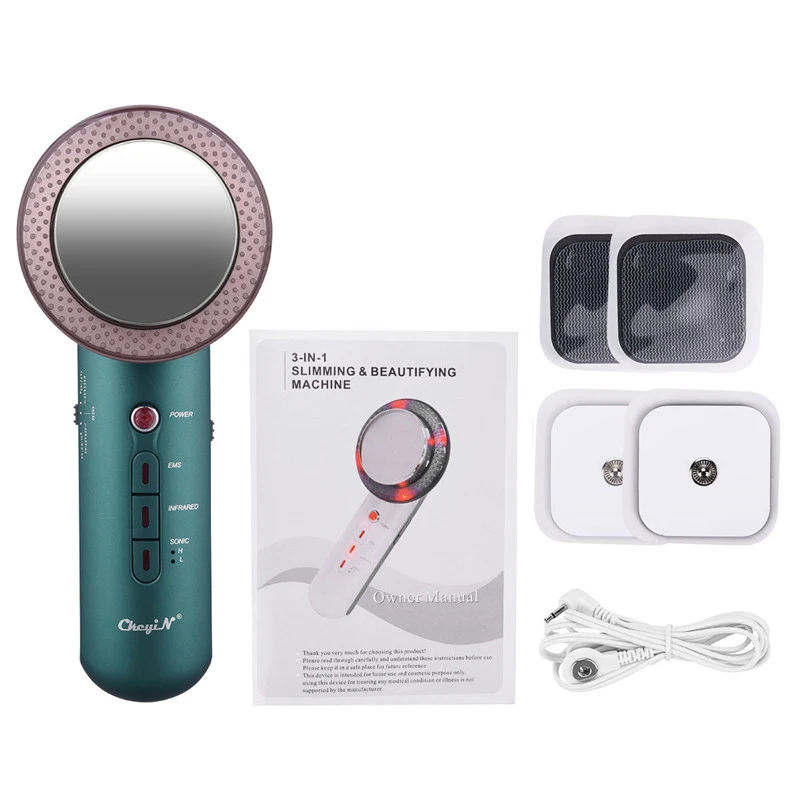 

CkeyiN 3 In 1 Ultrasound Body Slimming Massager Lipo Fat Burner Machine Weight Loss Tools Cavitation Infrared EMS Beauty Machine
