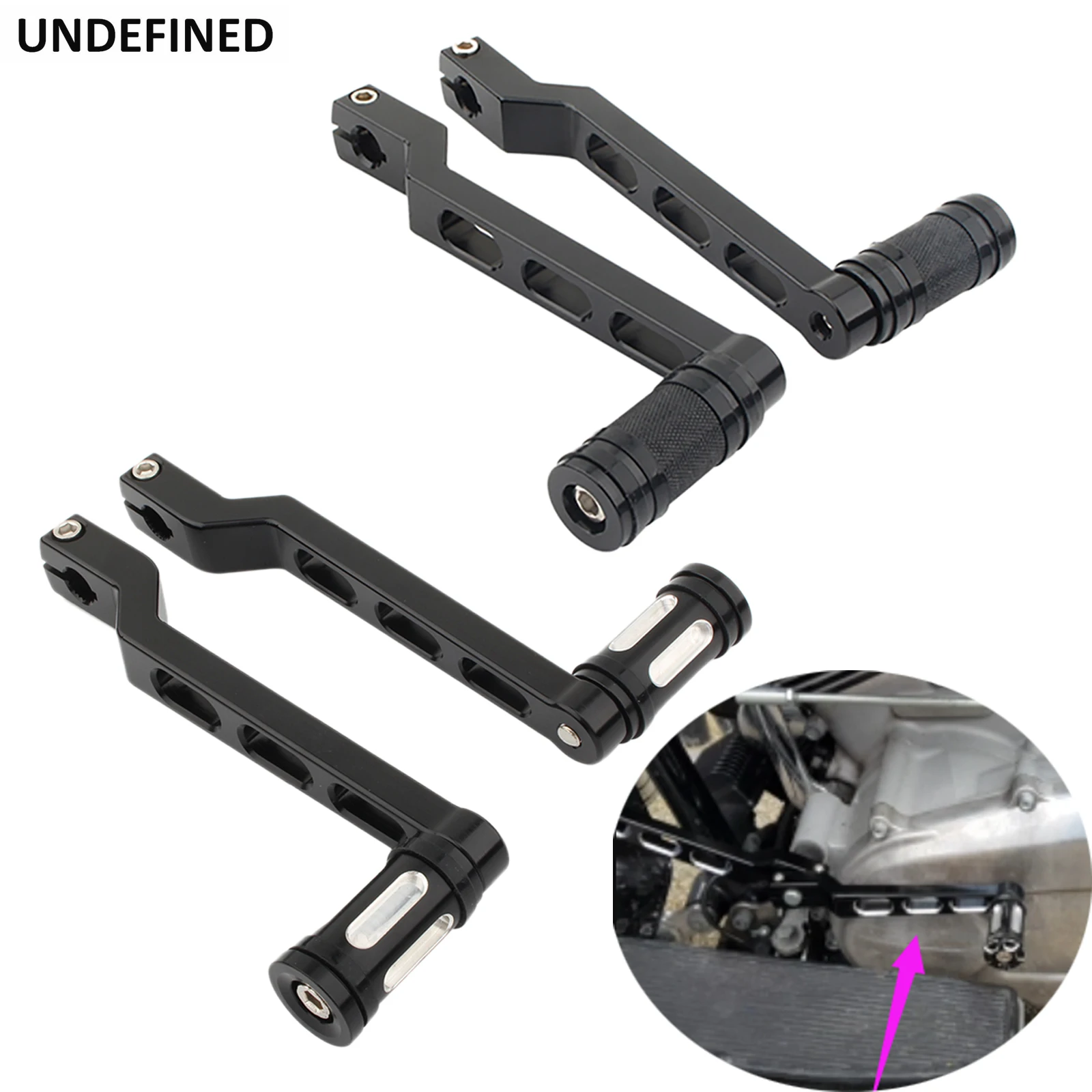 

Motorcycle Heel Toe Gear Shift Lever Shifter Pedal Pegs For Harley Touring Road King Electra Glide Heritage Softail FL Freewheel