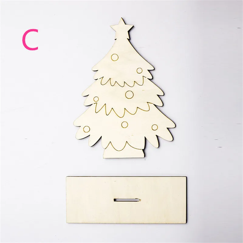 Деревянные настольные украшения Санта Клауса Детские картины деревянные доски