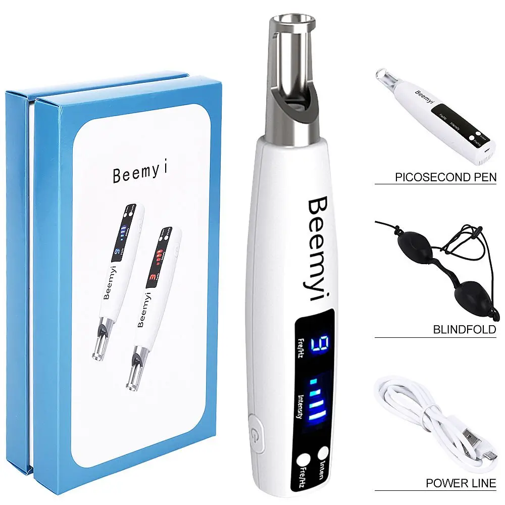 Профессиональный лазерный татуировки ручка для удаления родинок красные синие