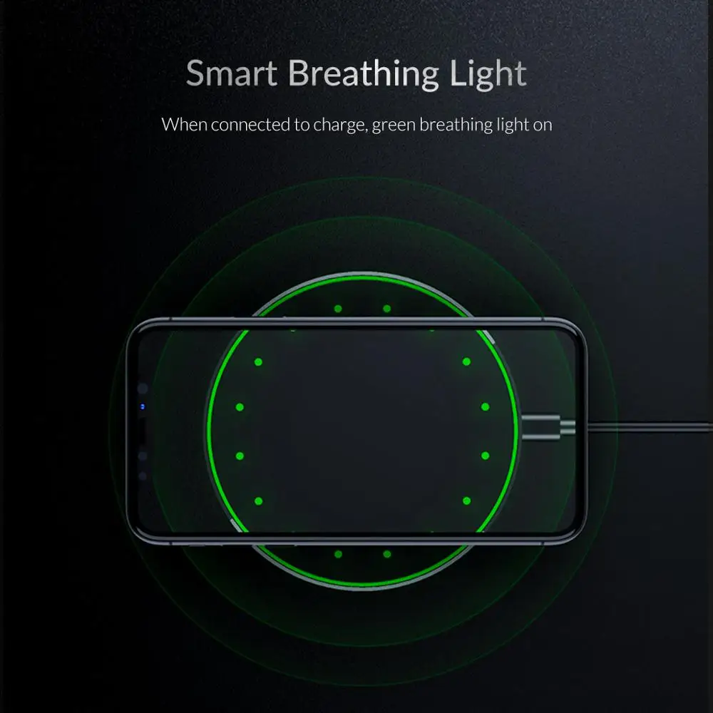 ORICO 10 Вт зеркальная Беспроводная зарядная панель для телефона Qi Беспроводное