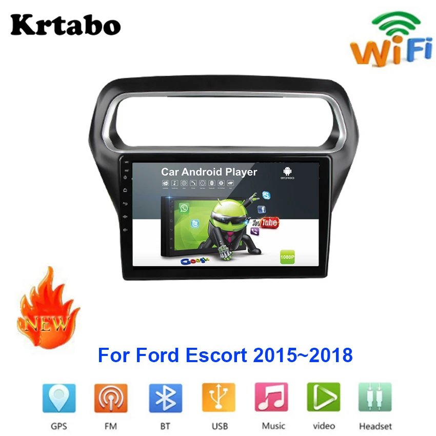 

Автомагнитола Android, мультимедийный проигрыватель для Ford Escort 2015 ~ 2018, сенсорный экран, GPS-навигация, поддержка Carplay, Bluetooth