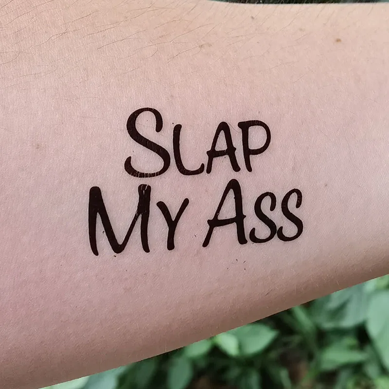 slap my ass - Cuckold Temporary Tattoo Fetish for Hotwife cuckold