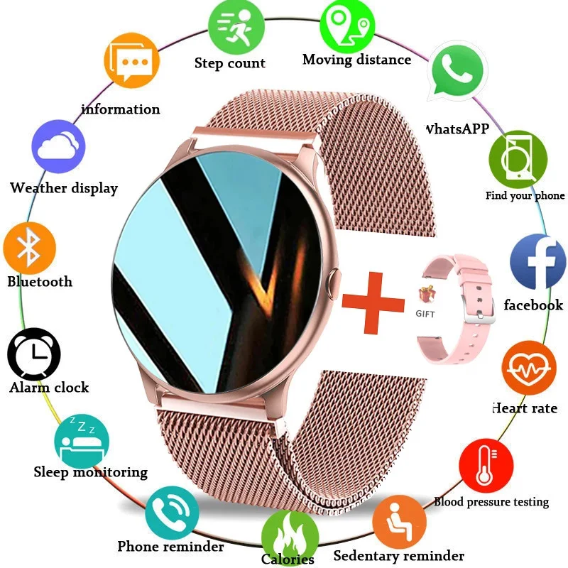 

2021 Fashion Smart Watch Ladies Heart Rate Blood Pressure Multifunctional Sport Watch Men Woman Waterproof Smartwatch Women