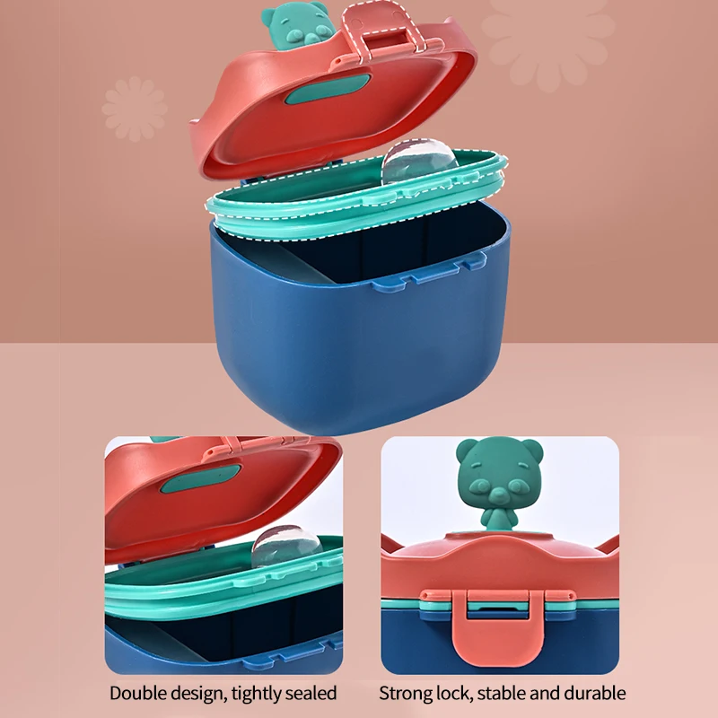 

Portable Baby Food Storage Box BPA Free Formula Dispenser Cartoon Infant Milk Powder Box Toddler Snacks Cup Container Baby Care